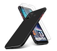 KUSINHOKA Case Compatible with UMIDIGI BISON X20 + 2 Pack Screen Protector Tempered Glass,Anti Scratch,Drop Protection,Non Slip Soft TPU Thin Full Body Protective Phone Cover,Black.