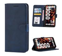 KUSINHOKA Case for Blackview BV6200 Plus/BV6200/BV6200 Pro,Magnet Closure,Kickstand,Card Slots PU Leather Folio Mobile Phone Case with Leather Wallet Book Flip Folio Stand View Cover,Blue