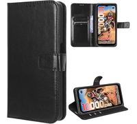 KUSINHOKA Case for Blackview Fort 1,Magnet Closure，Kickstand，Card Slots PU Leather Folio Mobile Phone Case with Leather Wallet Book Flip Folio Stand View Cover,Black