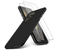 KUSINHOKA Case for Blackview FORT 5 + 2 Pack Screen Protector Tempered Glass,Ultra Slim Anti Scratch,Drop Protection,Non Slip Soft TPU Full Body Protective Phone Cover,Black