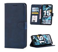 KUSINHOKA Case for Doogee blade 20/Blade 20 Turbo 5G,Magnet Closure,Kickstand,Card Slots PU Leather Folio Mobile Phone Case with Leather Wallet Book Flip Folio Stand View Cover,Blue