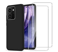 KUSINHOKA Case for HMD Skyline + 2 Pack Screen Protector,Anti Scratch,Drop Protection,Non Slip Soft TPU Thin Full Body Protective Phone Cover,Black