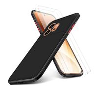 KUSINHOKA Case for Honor 600 + 2 Pack Screen Protector Tempered Glass,Anti Scratch,Drop Protection,Non Slip Soft TPU Thin Full Body Protective Phone Cover,Black