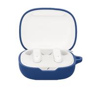 KUSINHOKA Case for JBL Wave Flex 2 with Carabiner,Anti-Scratch Premium Soft Silicone Full Protective Case,Shockproof Ultra Slim Headphone Protective Case for JBL Wave Flex 2,Blue