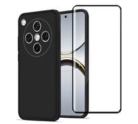 KUSINHOKA Case for Oppo Find X8 Pro + 1 Pack Screen Protector Tempered Glass,Anti Scratch,Drop Protection,Non Slip Soft TPU Thin Full Body Protective Phone Cover,Black