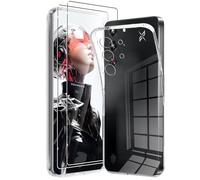 KUSINHOKA Case for RedMagic 10S Pro + 2 Pack Screen Protector,Ultra Transparent,Drop Proof,Anti Scratch Thin Slim Soft TPU Silicone Clear Cover,Transparent