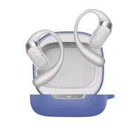 KUSINHOKA Case for SHOKZ OpenFit 2 Plus/SHOKZ OpenFit 2 + with Carabiner,Anti-Scratch Premium Soft Silicone Full Protective Case,Shockproof Ultra Slim Headphone Protective Cover,Blue