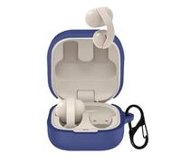 KUSINHOKA Case for Sony LinkBuds Clip with Carabiner,Anti-Scratch Premium Soft Silicone Full Protective Case,Shockproof Ultra Slim Headphone Protective Cover for Sony LinkBuds Clip,Blue