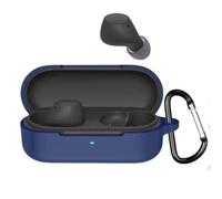 KUSINHOKA Case for Sony WF-C510 with Carabiner,Anti-Scratch Premium Soft Silicone Full Protective Case,Shockproof Ultra Slim Headphone Protective Case for Sony WF-C510,Blue