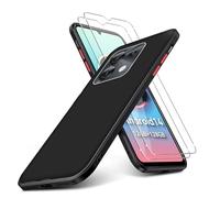 KUSINHOKA Case for UMIDIGI G9X/G9 5G/G9C/G9T/G9A + 2 Pack Screen Protector Tempered Glass,Anti Scratch,Drop Protection,Non Slip Soft TPU Thin Full Body Protective Phone Cover,Black