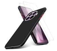 KUSINHOKA Case for Xiaomi 17T + 2 Pack Screen Protector Tempered Glass,Ultra Slim Anti Scratch,Drop Protection,Non Slip Soft TPU Full Body Protective Phone Cover,Black