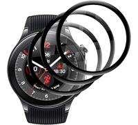 KUSINHOKA Screen Protector for OnePlus Watch 2/OnePlus Watch 2R/Oppo Watc h X，[3 Pack] 3D Curved Full Coverage PET Anti Scratch,High Transparency,Anti fingerprint,Bubble Free Flexible Protector,Black
