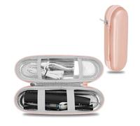 KUSINHOKA Travel Case for Oral-B Pro/iO,Waterproof PU Portable Toothbrush Hard Carry Case Bag with Accessories Storage,Golden