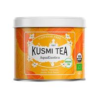 Kusmi Tea AquaExotica - 100 gr Loose Tea Tin - Organic Blend of Hibiscus, Mango, Dragon Fruit & Apple - Caffeine Free