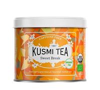 Kusmi Tea Sweet Break - 100 gr Loose Tea Tin - Organic Herbal Tea with Hibiscus, Red Berry & Hints of Cookie - Caffeine Free
