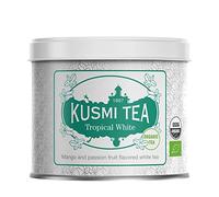 Kusmi Tea - Tropical White (Organic Tea) - White Tea with Mango and Passion Fruit Flavour - 90gr Loose Leaf Tea tin