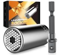 KUSONKEY Father's Day Gifts for Dad, Stocking Stuffers for Men, Professional Super Universal Socket Tools 7mm-19mm Tool Sets with Power Drill Adapter, Cool Gadgets for Him,Dad,Husband, Boyfriend