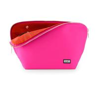 KUSSHI Washable Travel Makeup & Cosmetic Bag - Brush Organizer Sold Separately (Vacationer, Bubble Gum Pink/Orange), Bubble Gum Pink/Orange