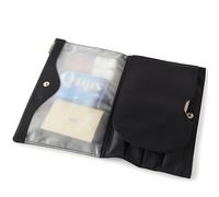 KUSSHI Washable Travel Snap in Pocket Organizer, Black