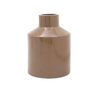 Kusso Brown Vase for Pampas Grass - Ceramic Vase for Flowers - Neutral Home Decor - Leak Proof Minimalist Design - 18cm