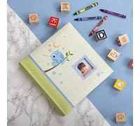 Kusso Childrens Photo Album Blue Sleepy Owl Design 200 Photos 6x4 Inch / 10x15cm PERSONALISE with a Favourite Photo for Babies Toddlers and Kids