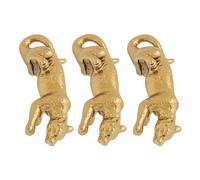 Kusso Gold Leopard Plant Pot (Set of 3) - Fun & Quirky Animal Decorations for Plant Pots, Bowls, Bookend, Vase or Shelf, Strong Resin Design Finished with Stylish Gold - YDEC02-3