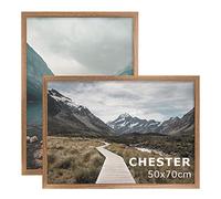 Kusso Natural Poster Frame 50x70cm Natural Frame with Acrylic Front 20mm Wide Frame Moulding Lightweight Chester Series