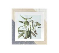 Kusso Terrino Wood and Glass Square Floating Frame Natural and White 8x8 Inch / 15x15cm for Photo 6x6 Inch / 10x10cm