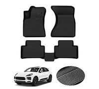 KUST Custom Fit Floor Mats for Porsche Macan Accessories 2014-2024 All Weather Floor Mat Liner 1st & 2nd Row Liners Black Non-Slip
