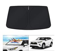 KUST Custom Fit Windshield Sun Shade for 2020-2024 2025 Toyota Highlander Accessories Sunshade Sun Visor Protector Foldable Blocks UV Rays Keep Your Car Cooler