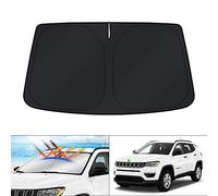 KUST Windshield Sun Shade for Jeep Compass 2017-2020 2021 Sunshade Foldable Sun Visor Protector Blocks UV Rays Keep Your Car Cooler