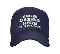 Kustima Custom Baseball Cap Personalised Caps for Men & Women, Add Your Logo/Text/Photo Trucker Hat, Adjustable Sports Sun Hats, Golf, Dad Hats Black caps