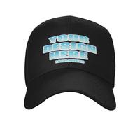 Kustima Custom Baseball Caps Personalised for Men & Women, Design Your Own Trucker Cap, Add Logo, Picture or Text, Black Mesh Cap, Adjustable Dad Hat, Mens Hats and Hats UK