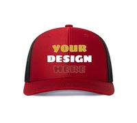 Kustima Custom Baseball Caps Personalised for Men & Women, Design Your Own Trucker Cap, Add Logo, Picture or Text, Black Mesh Cap, Adjustable Dad Hat, Mens Hats and Hats UK