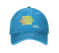 Kustima Personalised Cap Custom Baseball Caps for Men, Adjustable Trucker Cap with Logo/Text/Photo, Mesh Dad Hat, Black Cap, Running, Golf, Sports Hats