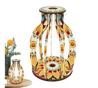 Kustimantu Painting, Art Painting, Handmade Crystal Crafts - Handmade Wooden Colourful Desktop Ornaments for Adults Holiday Crafts Home Decoration Classroom Activities