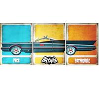 KUSTOM ART Batman Vintage Batmobile 1966 Comic Series Wall Decorative Poster Art Print on Coated Paper 40 x 30 cm Without Frame