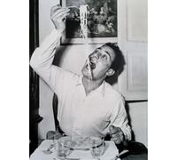 KUSTOM ART Decorative Wall Poster Italian Actors Series Alberto Sordi Un Americano in Rome Spaghetti Print on Cardboard 40 x 30 cm Without Frame