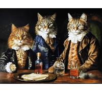 KUSTOM ART Decorative Wall Poster Series Aristocratic Animals Elegant Cats Art Print on Coated Paper 40 x 30 cm Without Frame