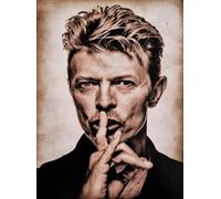 KUSTOM ART Decorative Wall Poster Series Celebrity Singers David Bowie Silence Art Print on Coated Paper 40 x 30 cm Without Frame