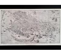 KUSTOM ART Decorative Wall Poster Series Famous Cities Map Historical Venice High Art Print on Cardboard 40 x 30 cm Without Frame