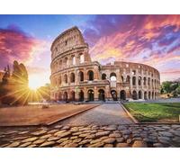 KUSTOM ART Decorative Wall Poster Series Famous Cities Rome Colosseum Sunset Art Print on Cardboard 40 x 30 cm Without Frame