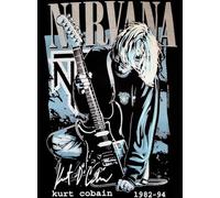 KUSTOM ART Decorative Wall Poster Series Famous Singers Illustration Nirvana Print on Coated Paper 40 x 30 cm Without Frame