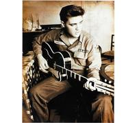 KUSTOM ART Elvis Presley Guitar Wall Art Print on Coated Paper 40 x 30 cm No Frame