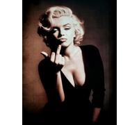 KUSTOM ART Marilyn Monroe Medium Finger Decorative Wall Poster Print on Coated Paper 40 x 30 cm Without Frame