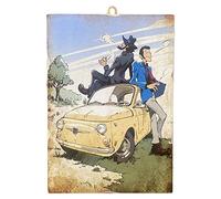 KUSTOM ART Vintage Style Painting Series Lupin III Wood Print 25X18CM Wall Decor