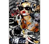 KUSTOM ART Vintage Style Picture Series Famous Actors Hollywood Audrey Hepburn Artistic Painting Print on Wood 30 x 21 cm