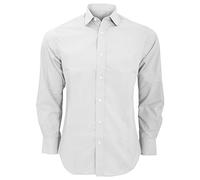 Kustom Kit Mens Tailored Fit Long Sleeve Business Shirt White 18