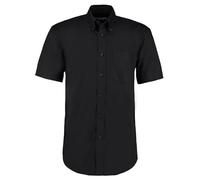 Kustom Kit Corporate Oxford shirt short sleeved Black 19.5