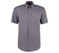 Kustom Kit KK109 Men's Short Sleeve Corporate Oxford Shirt Charco 19.5"
